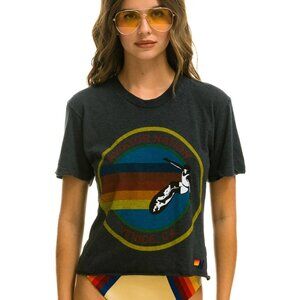 Aviator Nation | LA JOLLA Boyfriend Tee - CHARCOAL (S) Like New
